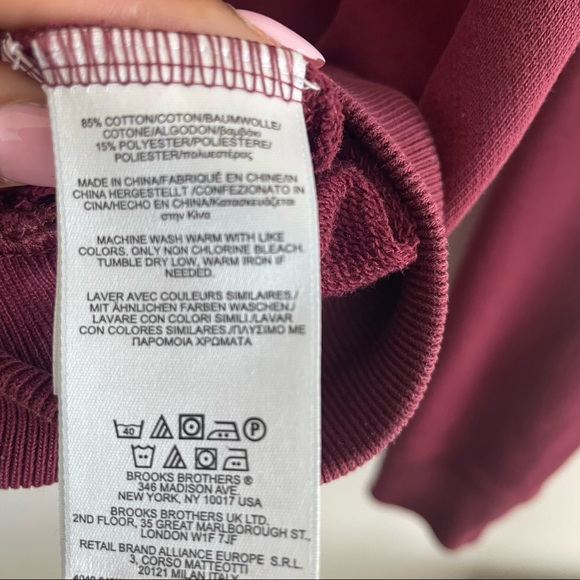 Brooks Brothers Crew Neck Sweater Maroon L Vintage Aesthetic - Picture 8 of 8